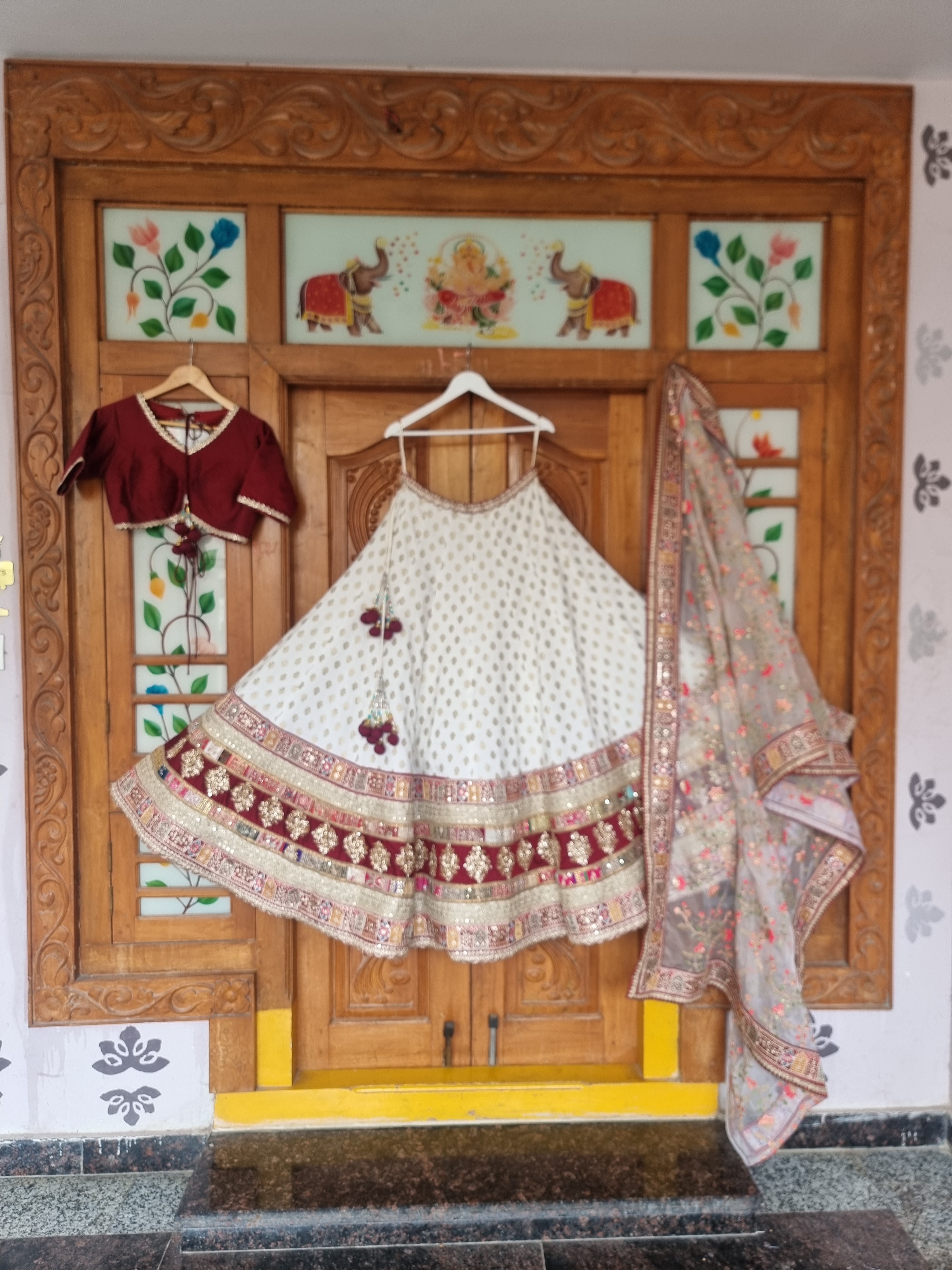 The Mehrunissa Banarasi Lehenga with Heritage Sabyasachi-Inspired Dabka Border
