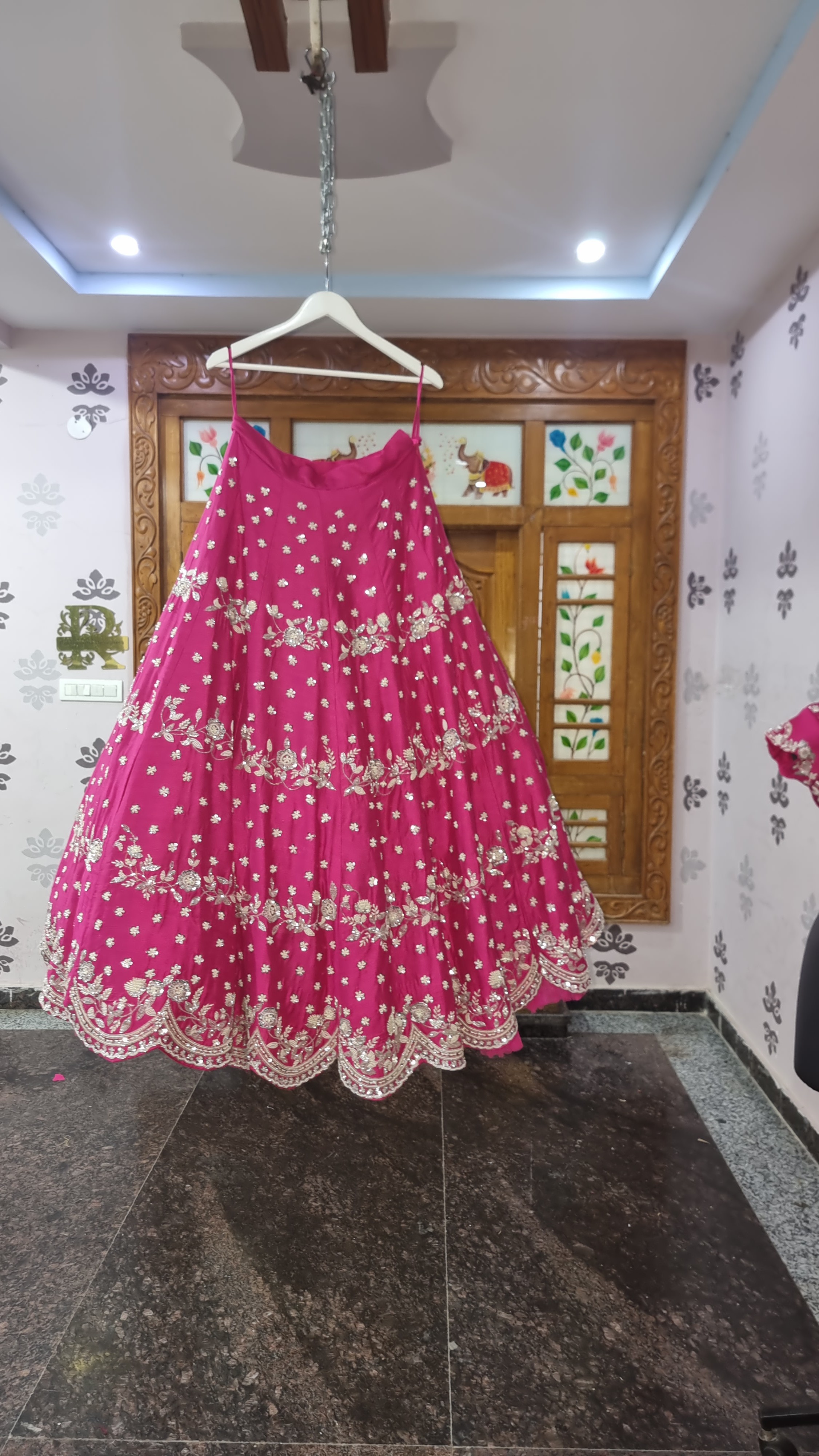 The Regal Rani – Rani Pink Bridal Lehenga with Mall Dabka & Pearl Work