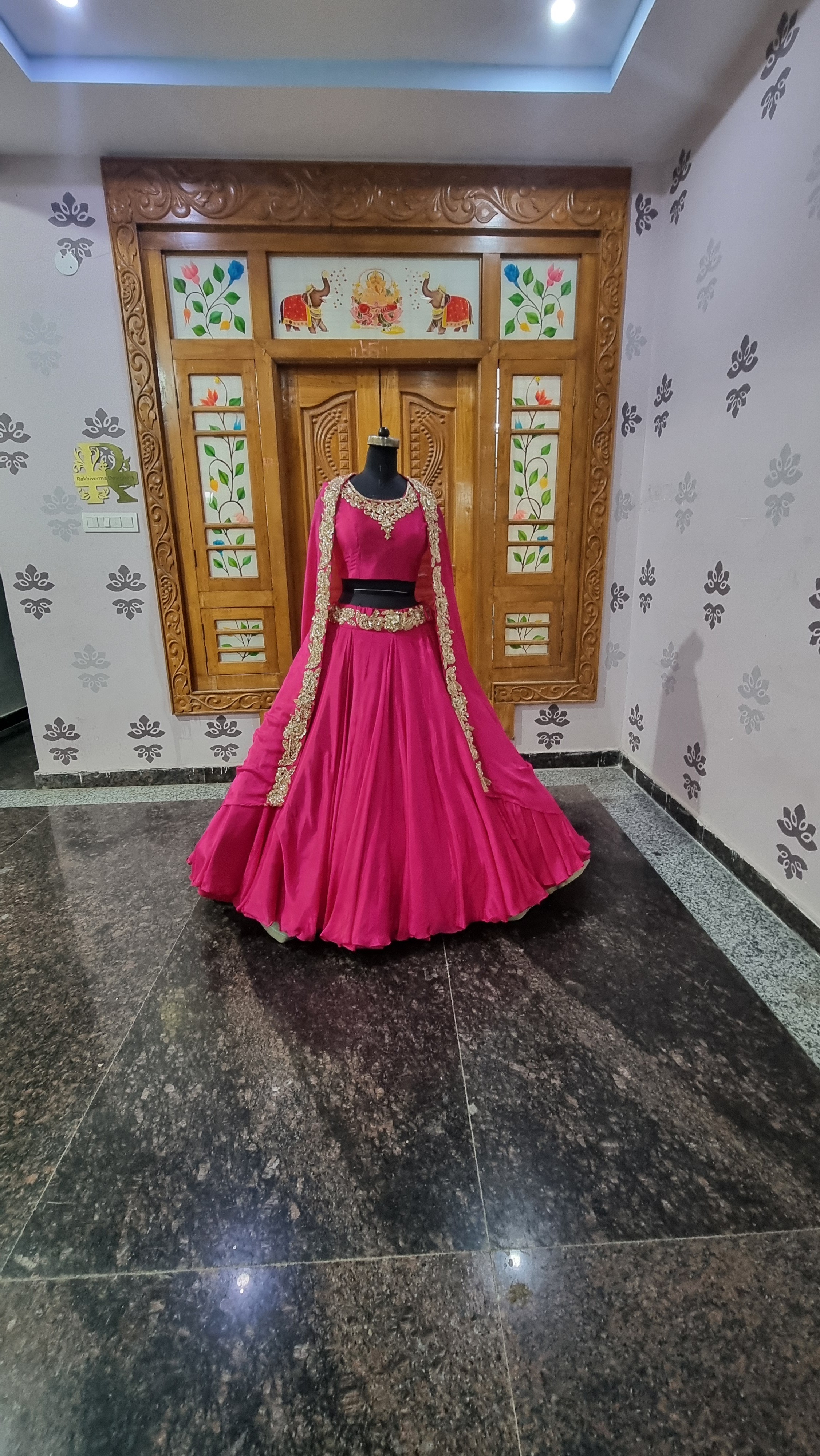 Imperial Magenta Zardozi Lehenga Set