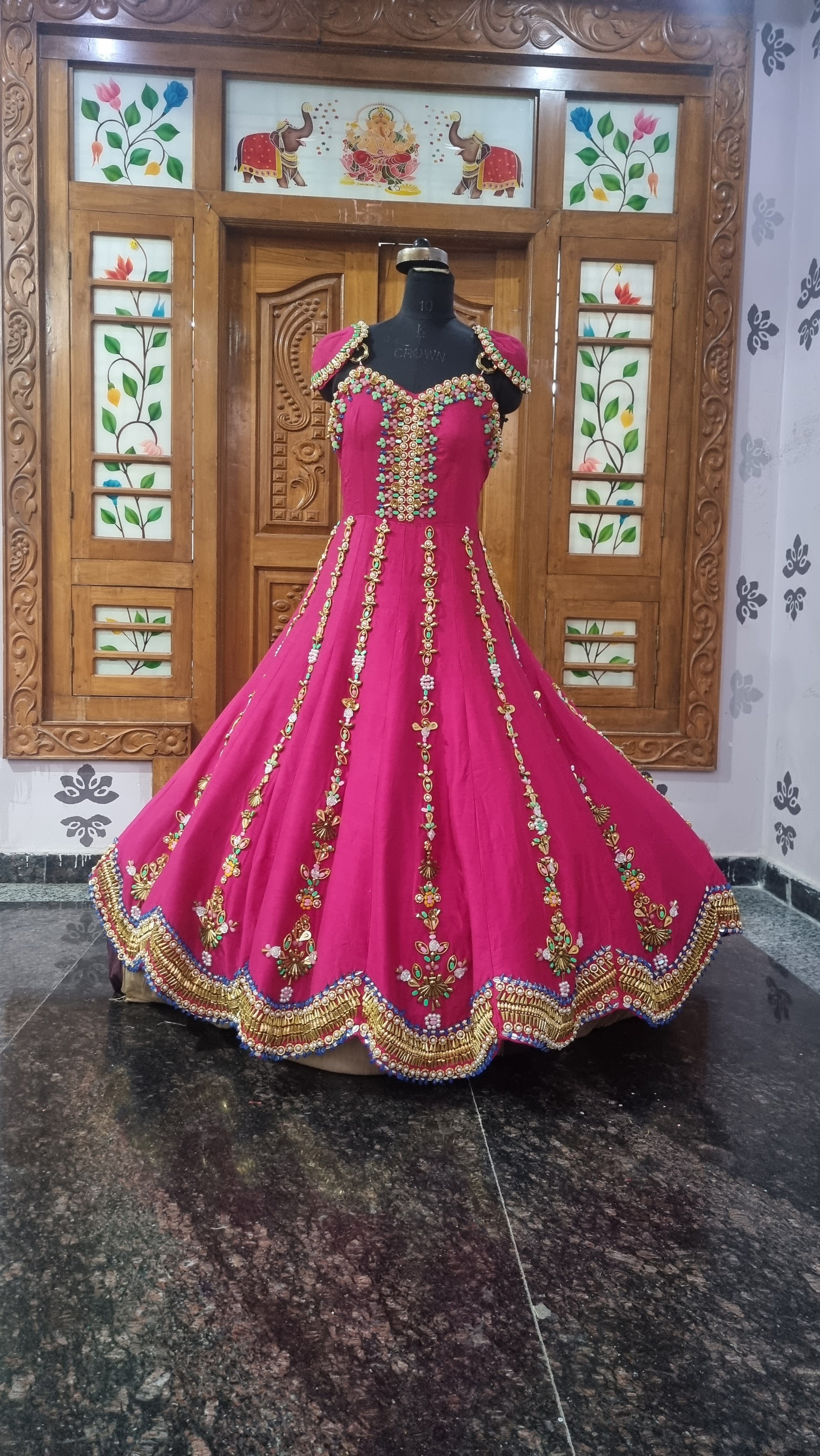 The Neon Muse Embellished Lehenga (Inspired by Papa Don't Preach style)